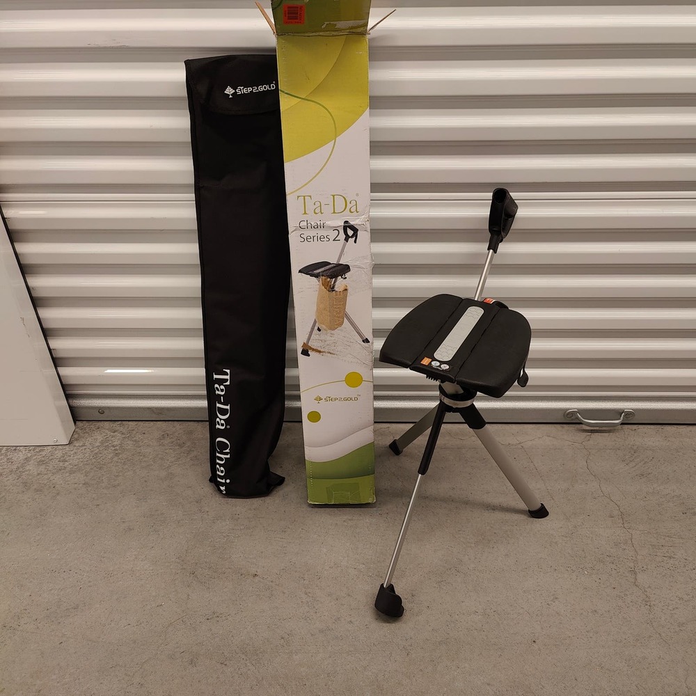 STEP2GOLD Ta-Da Chair Series 2, Portable Trekking Hiking Pole in Black, 32"